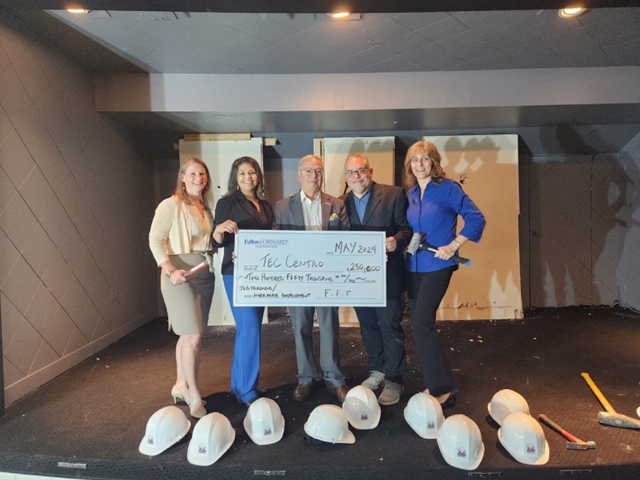 In the photo, left to right, are Kristi Heller, Cavity Bank; Maribel Torres, Lebanon WEPA Empowerment Center; Carlos Graupera, Tec Centro; Rafael Torres, Lebanon WEPA Empowerment Center; and Jill Fidler, Cavity Bank.